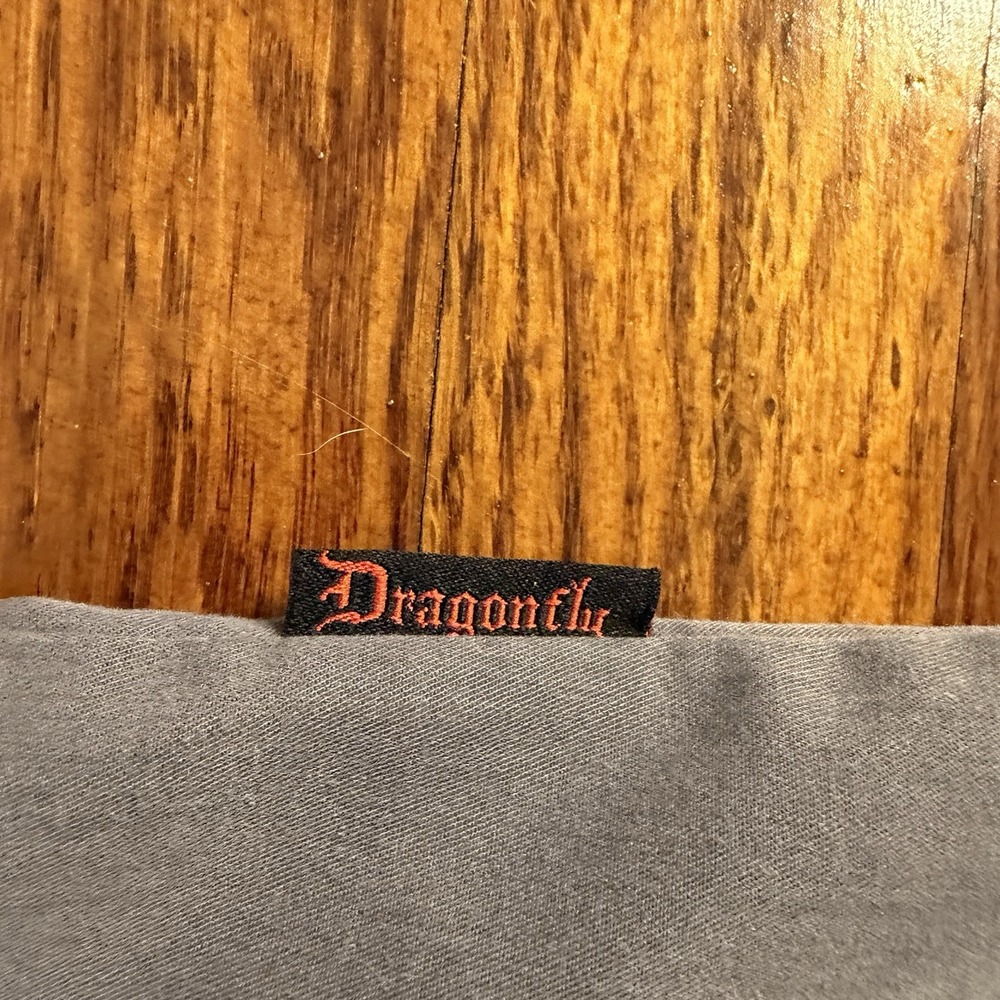 vintage Dragonfly Clothing Company Men's Y2K Skull Wing Button-Up Shirt XL - Picture 3 of 9